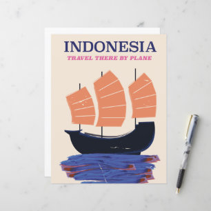 Indonesien Vintage-Reiseplakat
