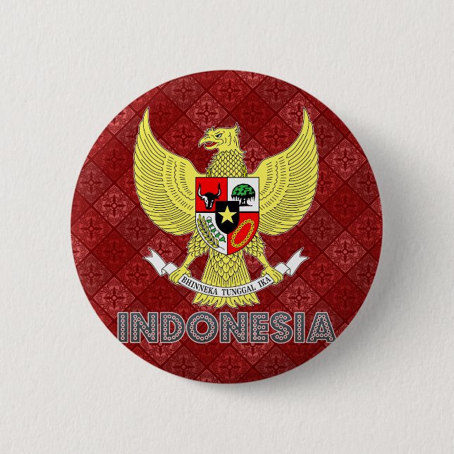 Indonesien-Wappen Button (Vorderseite)