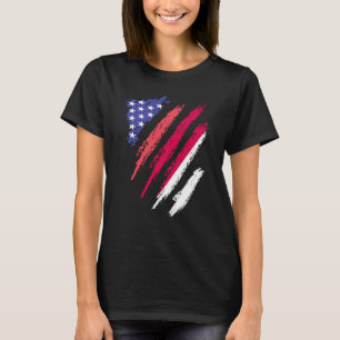 Indonesisch-amerikanischer Patriot gewachsenes Her T-Shirt