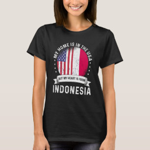 Indonesisch Amerikanischer Patriot Stolz Gewachsen T-Shirt