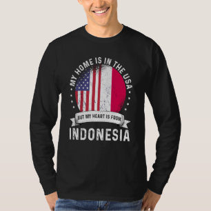 Indonesisch-amerikanischer Patriot Stolz in USA F T-Shirt