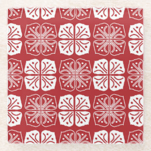 Indonesisch Batik Kawung Gurda Design Glasuntersetzer