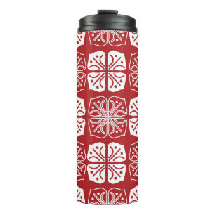 Indonesisch Batik Kawung Gurda Design Thermosbecher