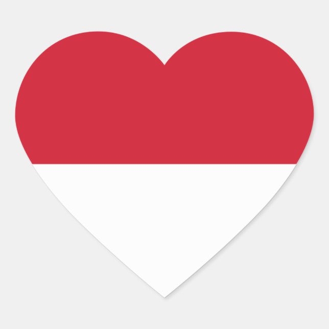 indonesisch Herz-Aufkleber (Vorderseite)