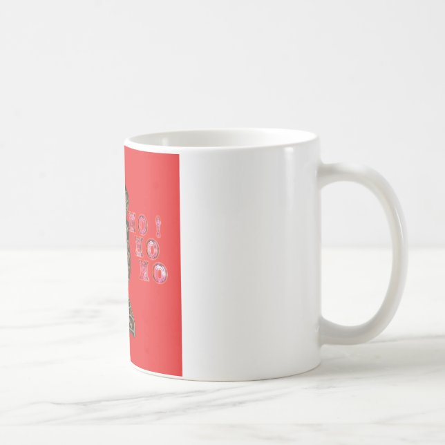 Indonesisch Shadow Puppet Hospho Design auf roter  Kaffeetasse (Rechts)
