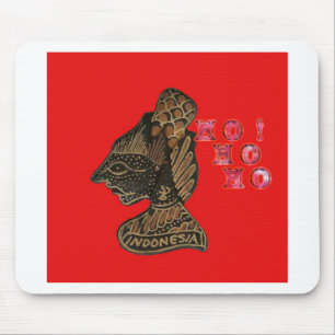 Indonesisch Shadow Puppet Hospho Design auf roter Mousepad