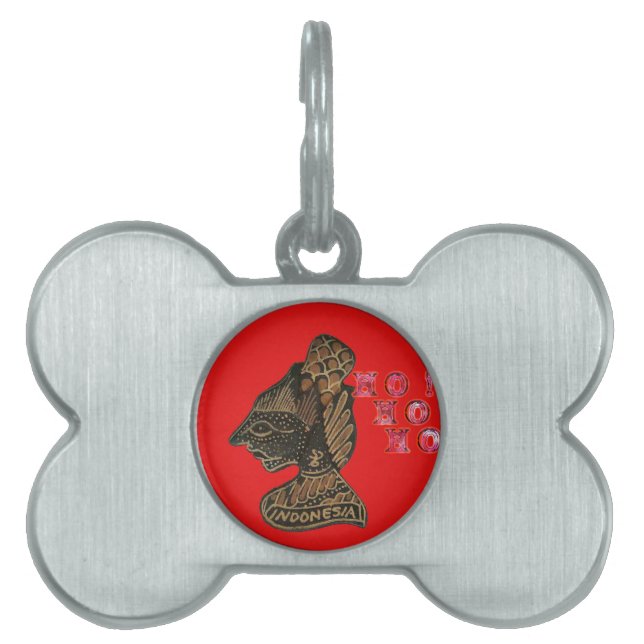 Indonesisch Shadow Puppet Hospho Design auf roter  Tiermarke (Vorderseite)