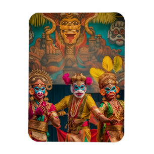 Indonesische Bali Masked Dancers Magnet
