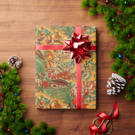 Indonesische Batik balinesisch Yellow Orange Geschenkpapier