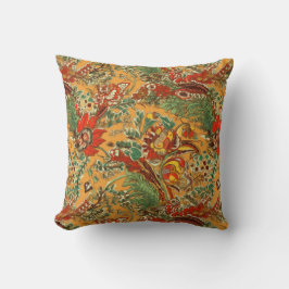 Indonesische Batik balinesisch Yellow Orange Kissen
