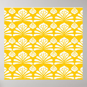 Indonesische Batik: kawung, gurda Motive. Poster