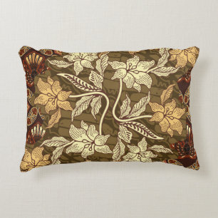 indonesische Batik-Motive mit Flora- und Fauna-Flo Dekokissen