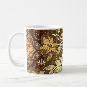 indonesische Batik-Motive mit Flora- und Fauna-Flo Kaffeetasse
