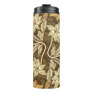 indonesische Batik-Motive mit Flora- und Fauna-Flo Thermosbecher