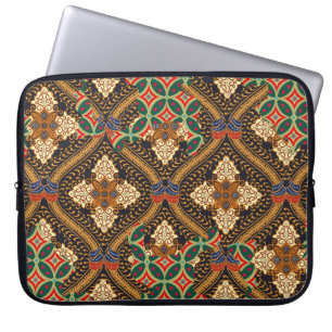 indonesische Batik-Motive mit sehr markantem Plan Laptopschutzhülle