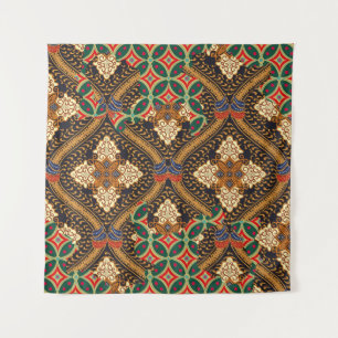 indonesische Batik-Motive mit sehr markantem Plan Wandteppich