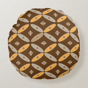Indonesische Batik-Muster-Pillow Rundes Kissen