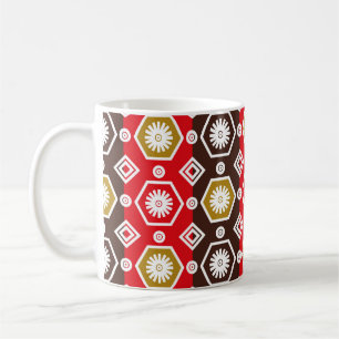 Indonesische Batikmotive mit sehr charakteristisch Kaffeetasse