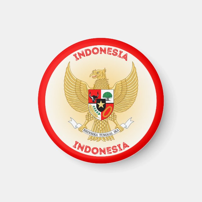 indonesische Emblem-Circle-Form Magnet (Vorne)