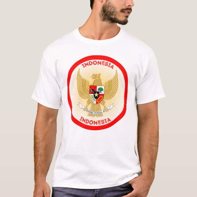 indonesische Emblem-Circle-Form T-Shirt (Vorderseite)