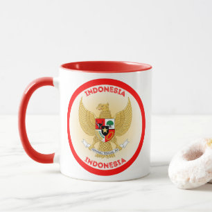 indonesische Emblem-Circle-Form Tasse
