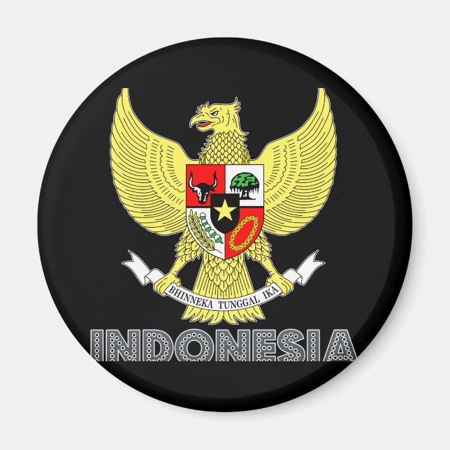 Indonesische Emblem Magnet (Vorne)
