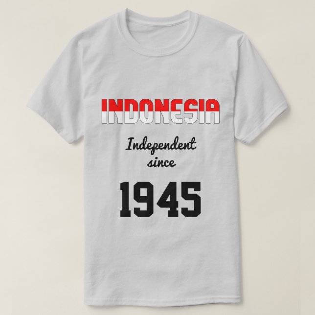 Indonesische Feier zur Unabhängigkeit der Flagge T-Shirt (Design vorne)