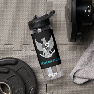 Indonesische Fitness und indonesische Wappen / Fla Trinkflasche
