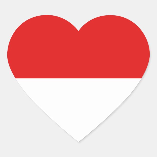 Indonesische Flag-Heftsticker Herz-Aufkleber (Vorderseite)