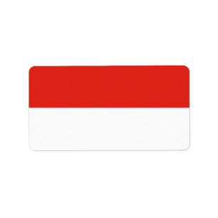 Indonesische Flagge Adressaufkleber