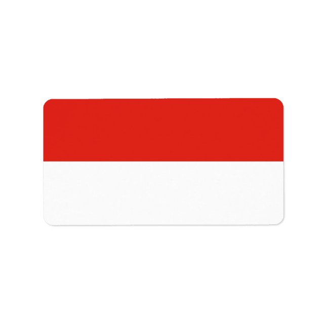 Indonesische Flagge Adressaufkleber (Vorne)
