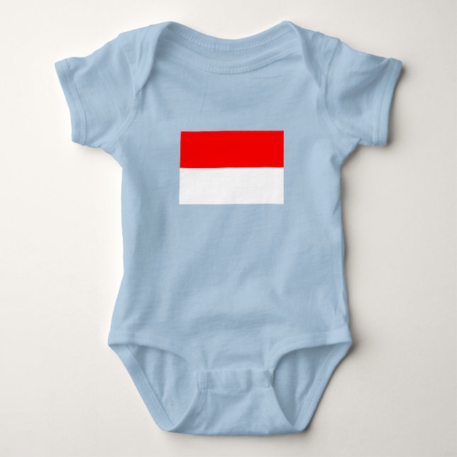 Indonesische Flagge Baby Strampler (Vorderseite)