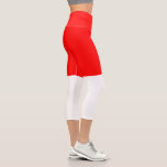 Indonesische Flagge Capri Leggings<br><div class="desc">Patriotische Flagge Indonesiens.</div>