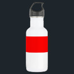 Indonesische Flagge Edelstahlflasche<br><div class="desc">Patriotische Flagge Indonesiens.</div>