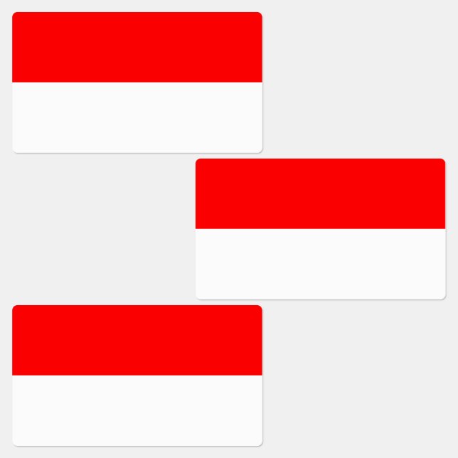 Indonesische Flagge Etiketten (Gruppe)