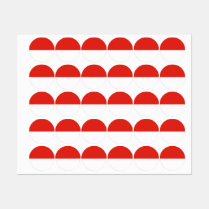 Indonesische Flagge Etiketten