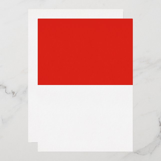 Indonesische Flagge Folieneinladung (Vorderseite/Rückseite)