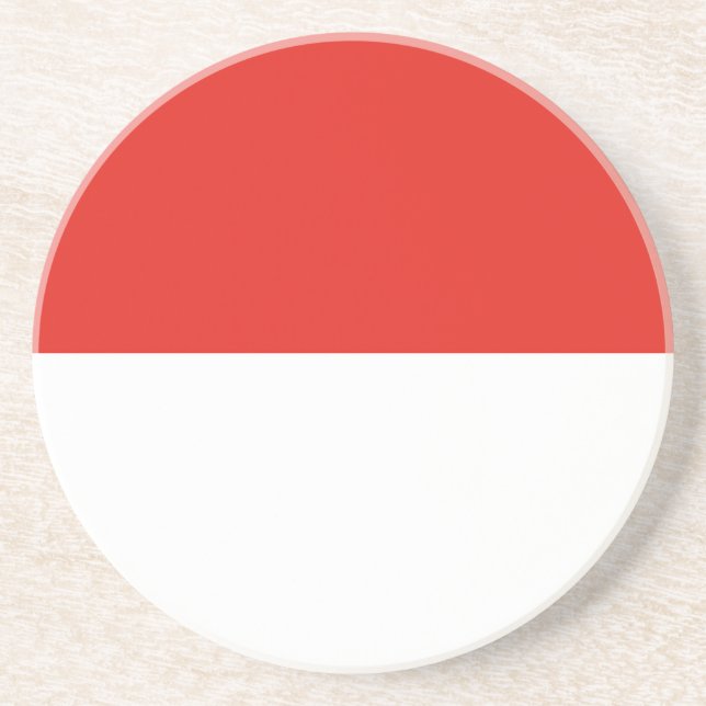 Indonesische Flagge Getränkeuntersetzer (Vorne)
