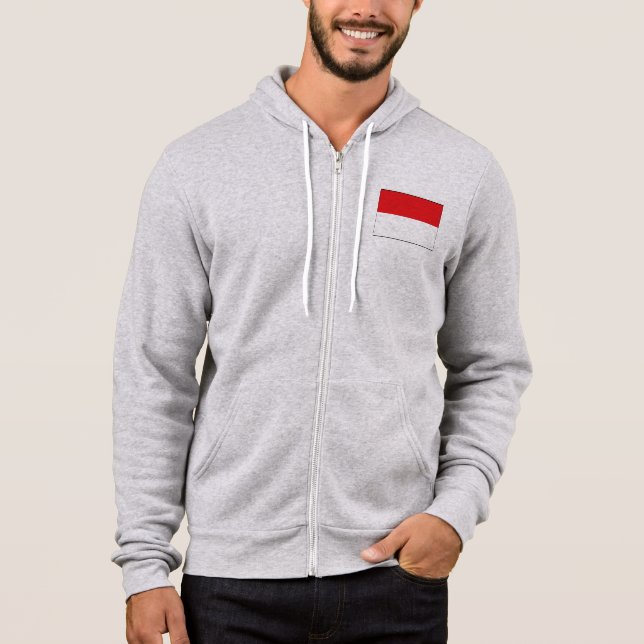 Indonesische Flagge Hoodie (Vorderseite)