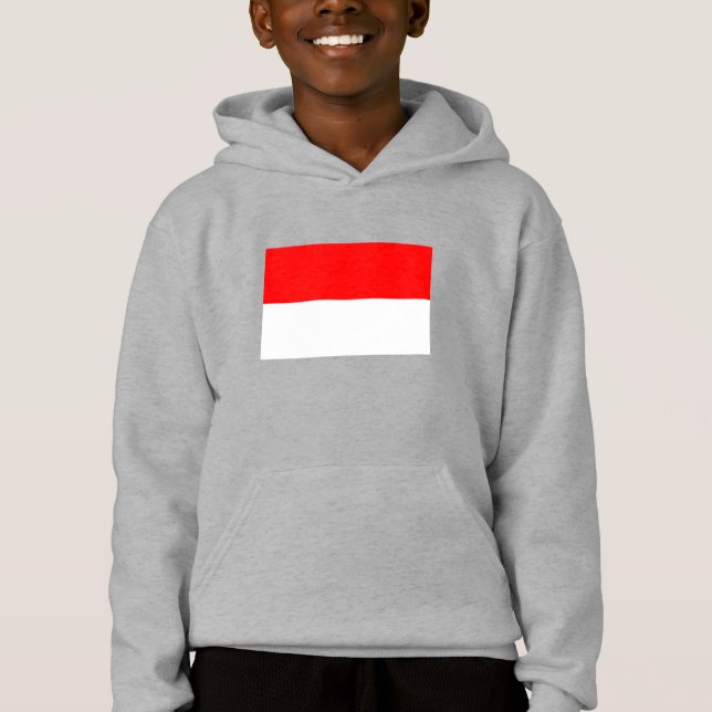 Indonesische Flagge Hoodie (Vorderseite)