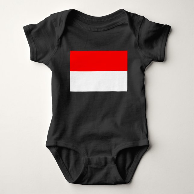 Indonesische Flagge (Indonesien) Baby Strampler (Vorderseite)