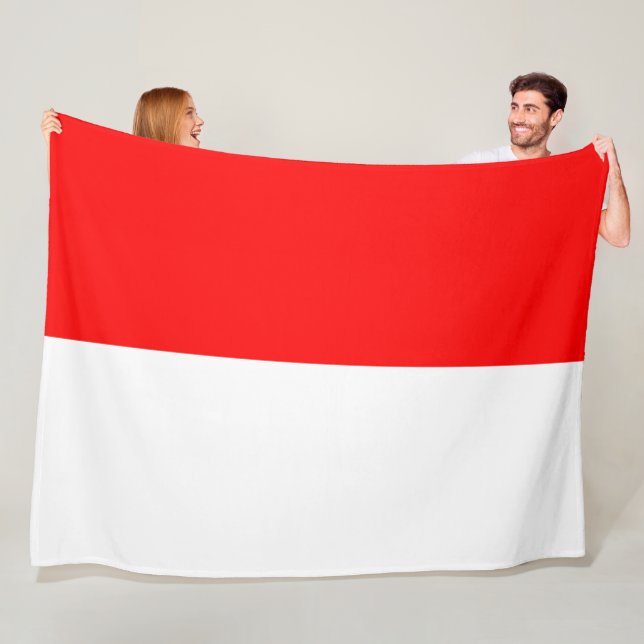 Indonesische Flagge (Indonesien) Fleecedecke (Beispiel)