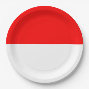 indonesische Flagge (Indonesien) Papierplatte Pappteller