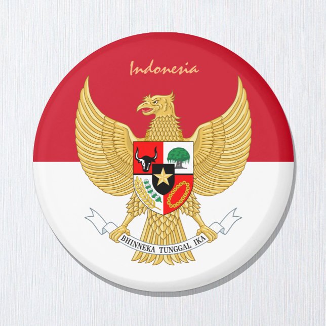 indonesische Flagge & Indonesien - Urlaub /Sportfa Magnet (Von Creator hochgeladen)