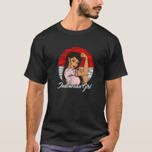 Indonesische Flagge Indonesisches Mädchen T-Shirt