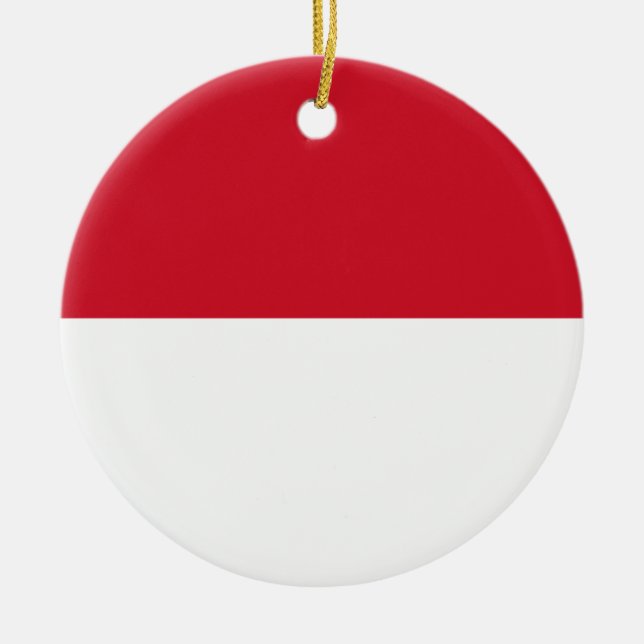 Indonesische Flagge Keramikornament (Vorne)