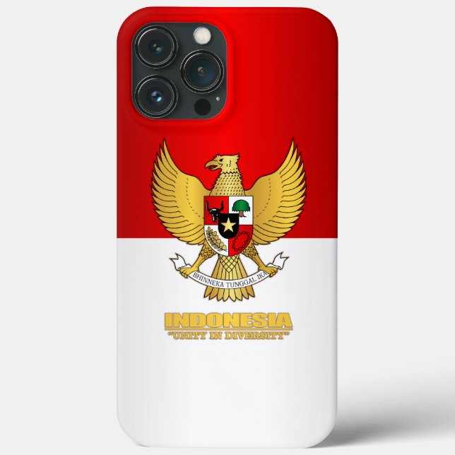 Indonesische Flagge mit COA Case-Mate iPhone Hülle (Rückseite)
