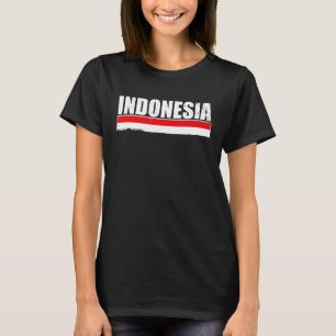 Indonesische Flagge mit Stolz T-Shirt