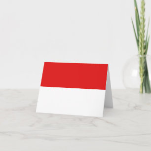 Indonesische Flagge Notizkarte Karte