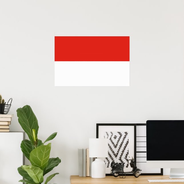 Indonesische Flagge Poster (Heimbüro)